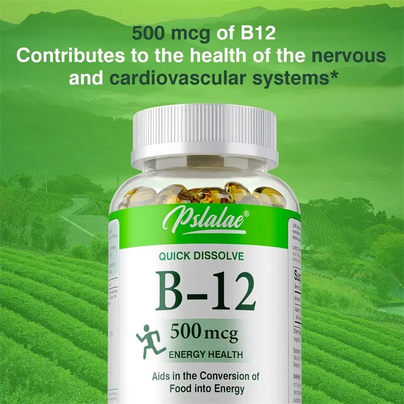 Vitamin B12 Capsules for Energy & Metabolism