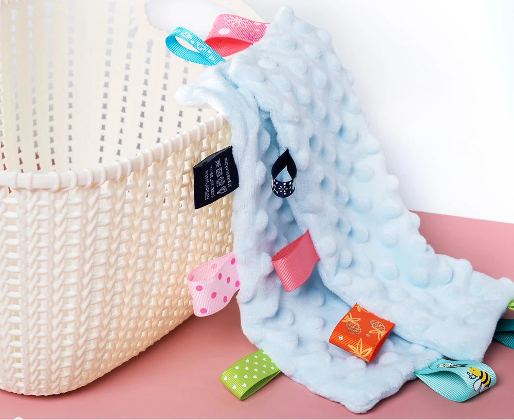 Newborn Comforting Towel Blanket with Taggies