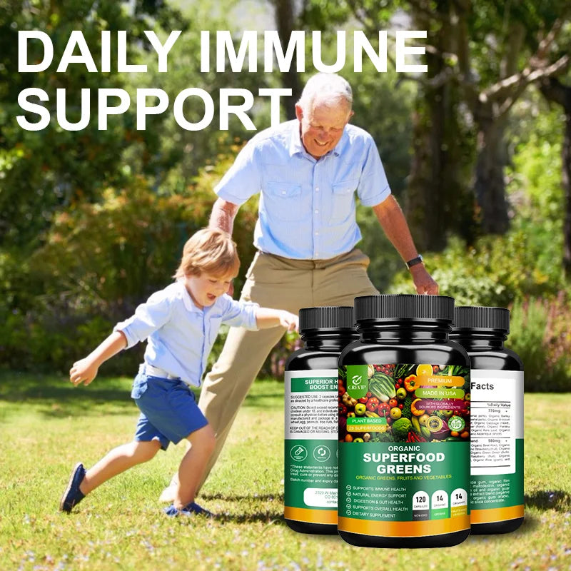 Organic Superfood Greens Digestive Support Supplement