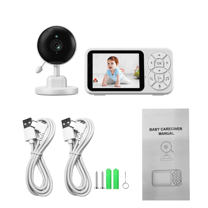 RGB Night Light Baby Monitor with Voice Intercom