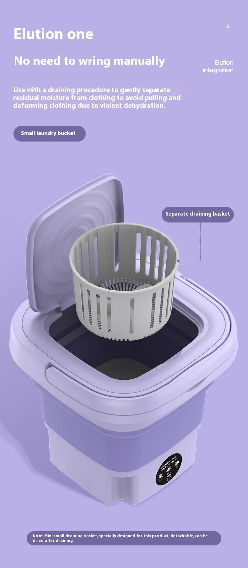 8L Small Washer with Spin Dryer
