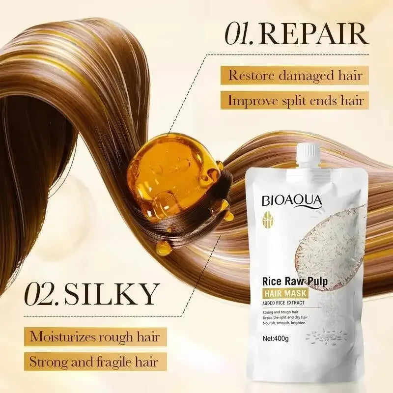 Natural Rice Keratin Hair Repair Mask