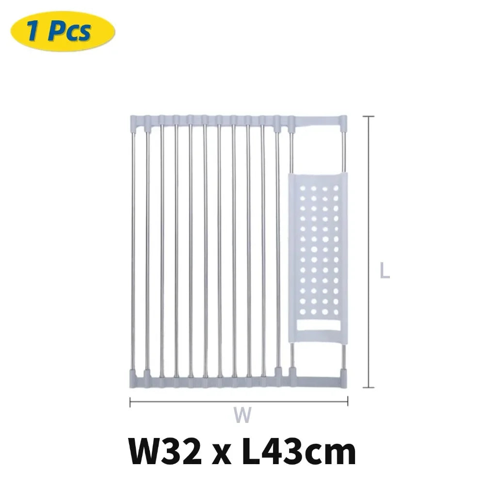 304 Stainless Foldable Dish Drying Rack