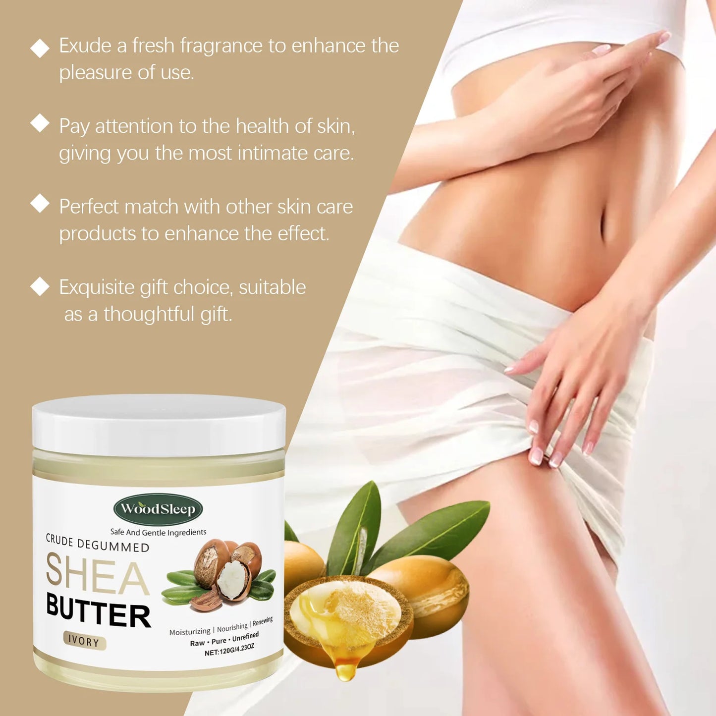 Natural Shea Butter for Dry Skin and Deep Hydration
