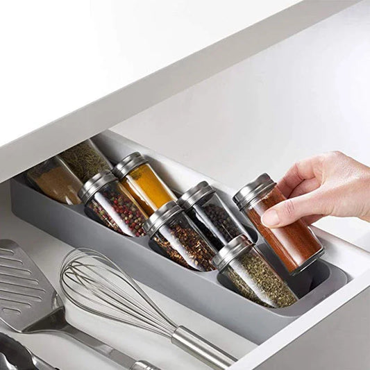 8-Grid Kitchen Spice Rack Organizer