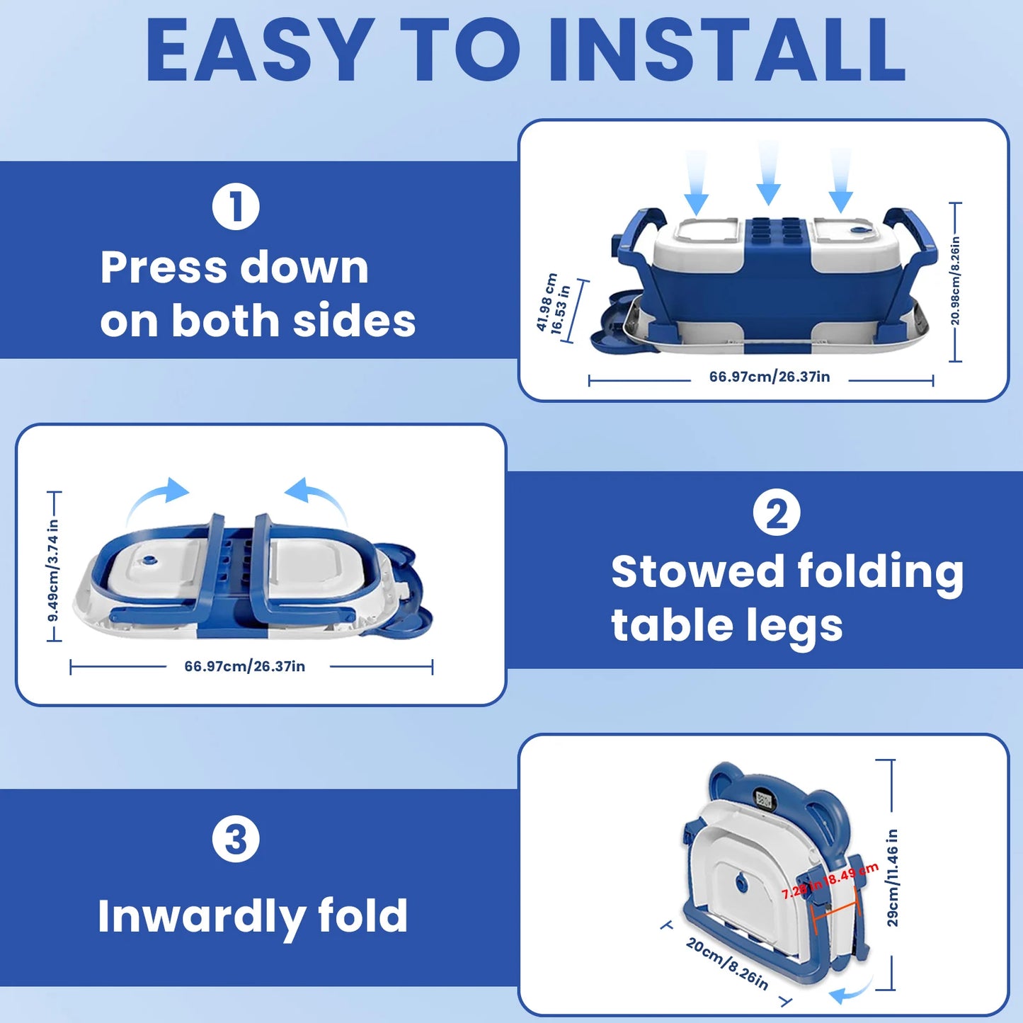 Folding Baby Bath Tub with Cushion