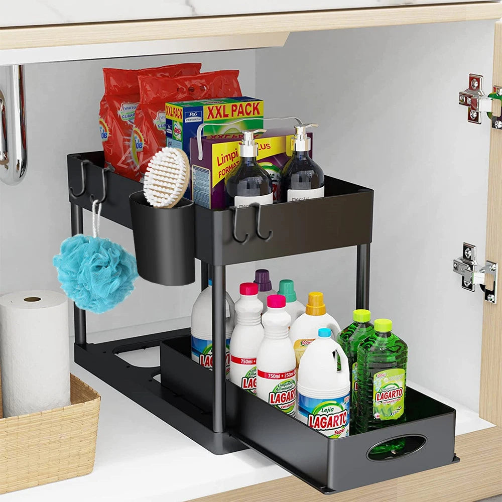 2 Tier Under Sink Storage Rack