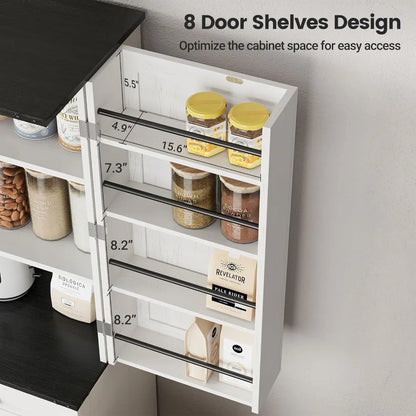 Farmhouse Kitchen Pantry Storage Cabinet