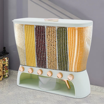 6-Grid Multigrain Rice Storage Bin
