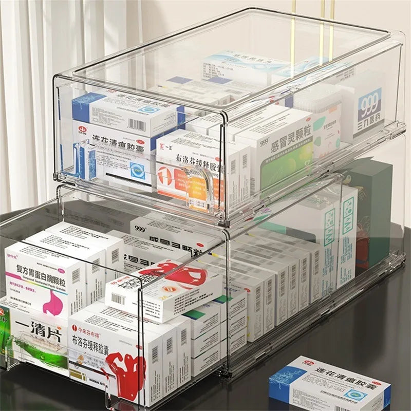 Transparent Acrylic Multi Layer Medicine Storage Box
