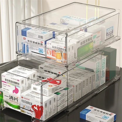 Transparent Acrylic Multi Layer Medicine Storage Box
